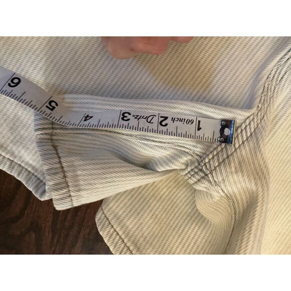 Vintage Levi Strauss & Co Light Wash Striped Shortalls Size Small - Picture 9 of 11